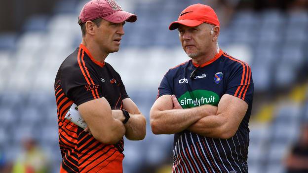 Armagh manager Kieran McGeeney and selector Jim McCorry.