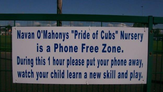 Navan O'Mahonys have banned phones from the sidelines at their juvenile team coaching sessions and home matches. 