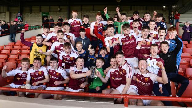 Our Ladys Templemore players celebrate at the Gaelic Grounds.