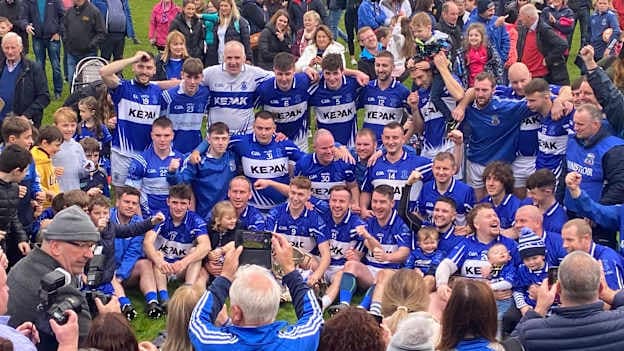 The Athleague hurlers celebrate after victory over Tremane in the Roscommon SHC Final. 