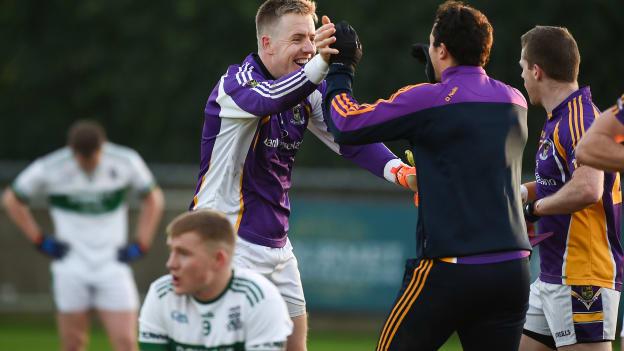 Kilmacud Crokes goalkeeper David Nestor celebrates following a dramatic AIB Leinster Club Semi-Final win over Portlaoise at Parnell Park.
