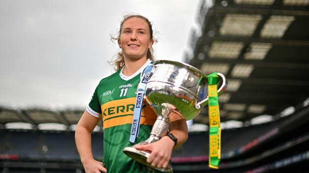 In attendance at the 2023 TG4 All-Ireland Ladies Football Championship Finals Captains Day is Síofra O'Shea of Kerry at Croke Park in Dublin. Photo by Sam Barnes/Sportsfile.