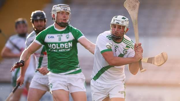 Padraig Walsh, Tullaroan, and TJ Reid, Ballyhale Shamrocks, in Kilkenny Hurling League action.