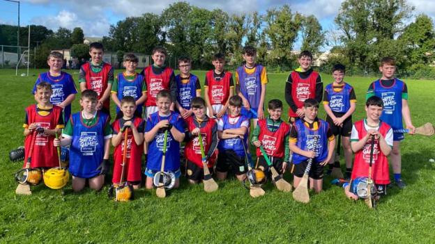 St. Aidan's hurlers taking part in the club's GAA Super Games in assocation with Sky Sports. 
