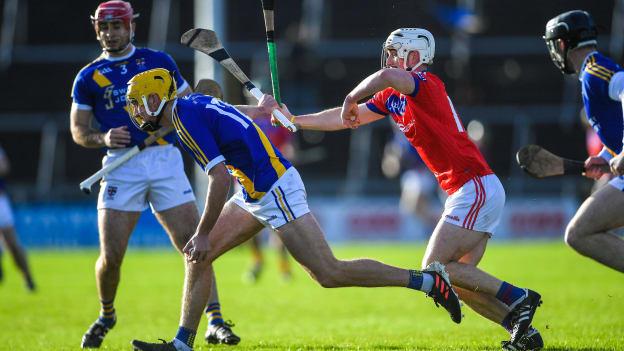 Tieran Killeen, Loughrea, and Eanna Burke, St Thomas', in action during the Galway SHC Final replay at Pearse Stadium.