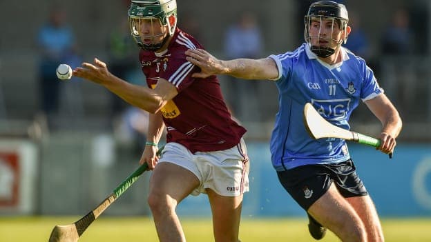 Joe Rabbitte and Chris Bennett in action at Parnell Park.