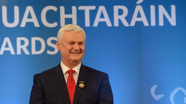 Uachtarán Chumann Lúthchleas Gael Aogán Ó Fearghail during the ceremony at Croke Park.