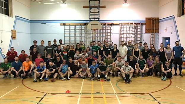 Over 60 players attended St Finnians' first ever club training session. 