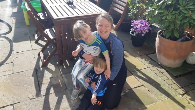 Tracy Bunyan helps coach her children's teams in St. Vincent's GAA club in Dublin. 