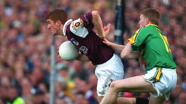 Kieran Fitzgerald and Ray Magee during the 2001 All Ireland SFC Final.