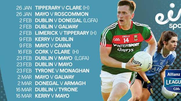 eir sport announced details of its Allianz Leagues coverage for 2019 on Tuesday.