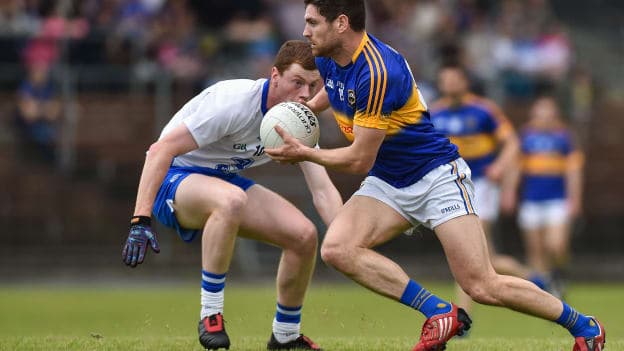 Philip Austin and Michael Crotty in action at Fraher Field.
