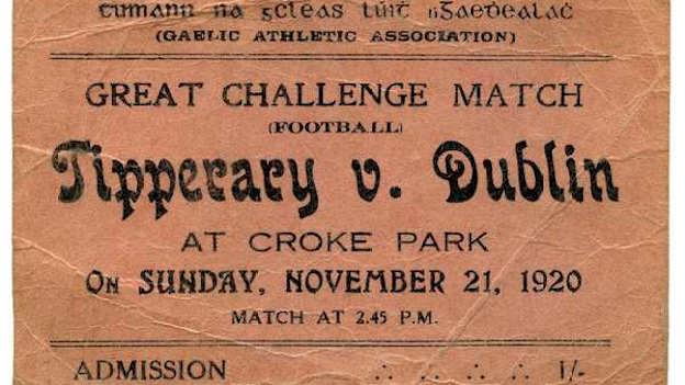 Tipperary and Dublin clashed on Sunday November 21, 1920 at Croke Park.