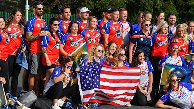 USGAA pictured at the 2019 Renault GAA World Games Opening Ceremony in Waterford.
