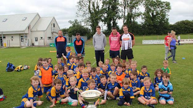 The 'Ratoath Ducks' U-6 players are visited by some of the club's senior stars. 