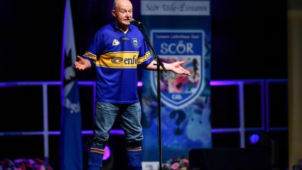 Noel Joyce i mbun aithriseoireachta ag Babhtaí Ceannais Scór Sinsir na hÉireann anuraidh i gCruinneachán Aeir CLG Chonnacht