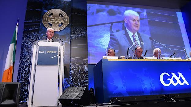 Uachtarán Chumann Lúthchleas Gael Aogán Ó Fearghail.