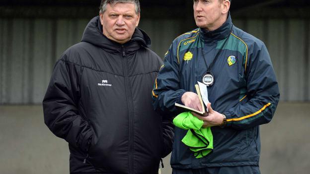 John O Mahony and Leitrim manager Brendan Guckian.