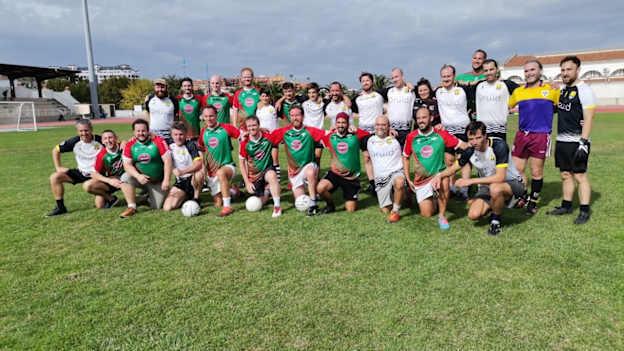 Mens teams who competed at the Iberia GAA tournament in Caćeres.