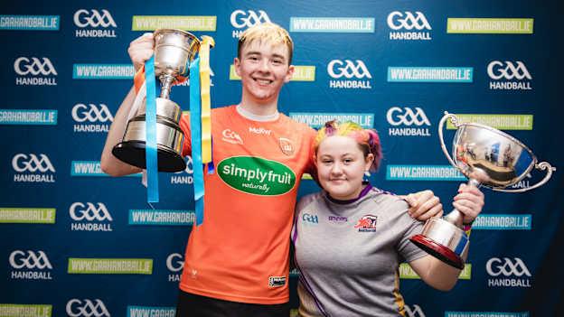 Minor champions Fiachra Ó Dhúill and Jodie Keeling.