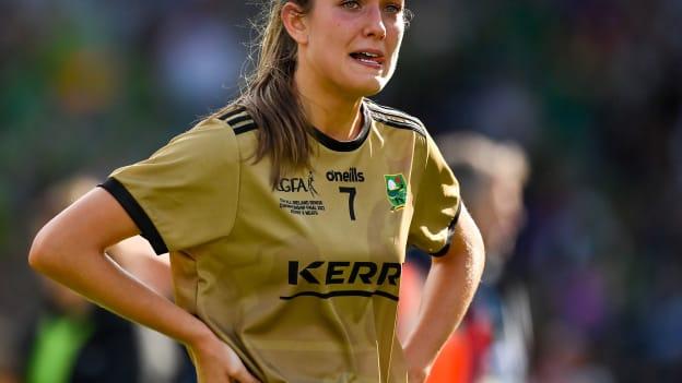 A dejected Ciara Murphy of Kerry after the TG4 All-Ireland Ladies Football Senior Championship Final match between Kerry and Meath at Croke Park in Dublin. Photo by Brendan Moran/Sportsfile