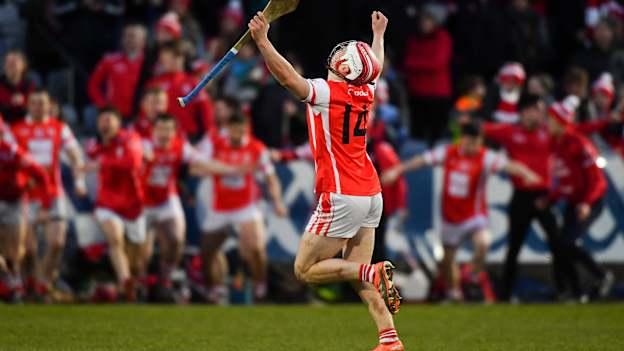 Con O'Callaghan celebrates after Cuala's 2018 AIB All-Ireland Club SHC Final replay victory over Na Piarsaigh. 