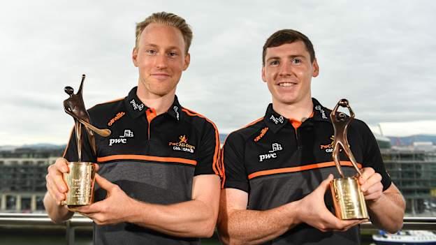 PwC GAA/GPA Players of the Month for June, footballer Jamie Brennan, Donegal, and hurler, Diarmuid O’Keeffe, Wexford.