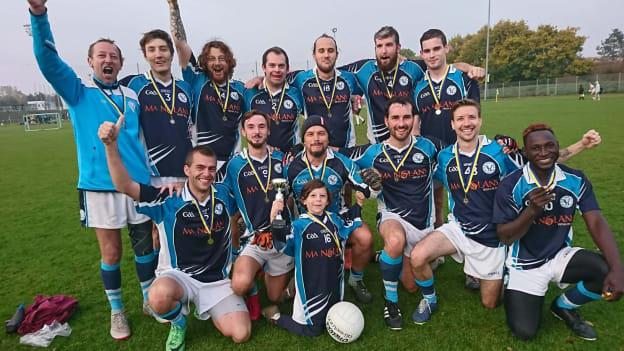 France GAA Chairperson, Nathan Begoc, third from right in the front row, with the Azur Gaels Gaelic football team. 