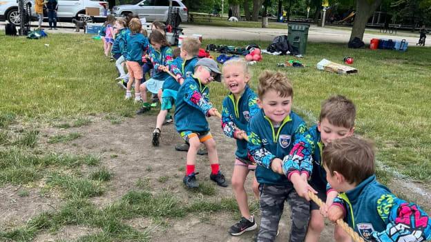 Happy faces at the Chicago Northside Kelloggs Cúl Camp. 