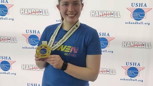Catriona Casey pictured with her winner's medal.