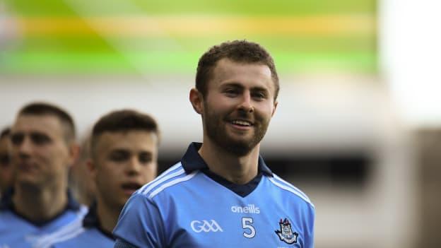 Jack McCaffrey in the parade before the All Ireland SFC Final replay.