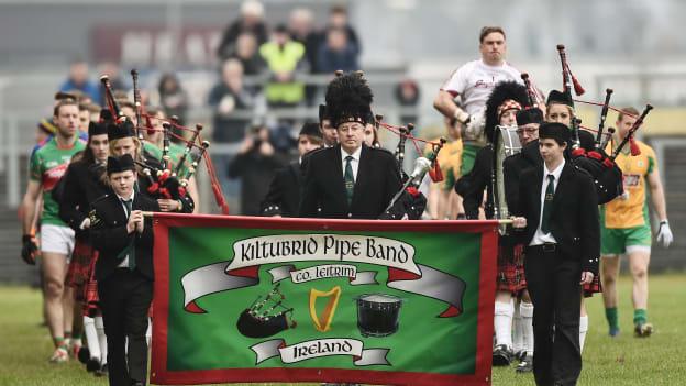Banna Píob Chill Tiobraid ag Cluiche Ceannais Club Chonnacht idir Naomh Bríd agus Cora Finne sa bhliain 2016 