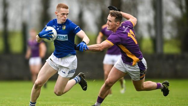 Páraic McKenny, Ardee St Mary’s, and Shane Cunningham, Kilmacud Crokes, in AIB Leinster Club SFC action. Photo by Daire Brennan/Sportsfile