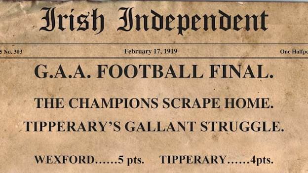 1918 GAA Football Final Match Report Cover