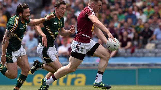 Westmeath's Kieran Martin on his way to scoring his first goal of the 2015 Leinster SFC semi-final. 