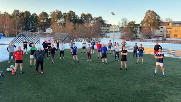 The Lulea Gaels footballers had to be resourceful to secure a training ground. 