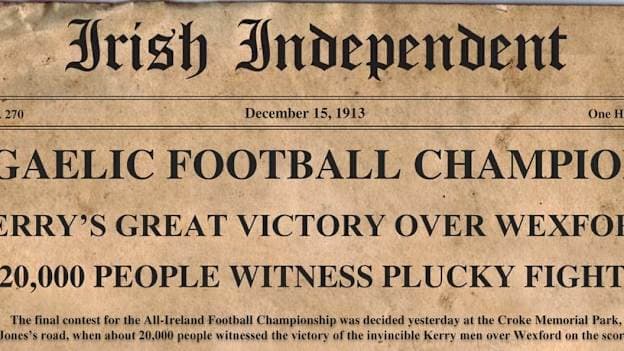 1913 GAA Football Final Match Report Cover