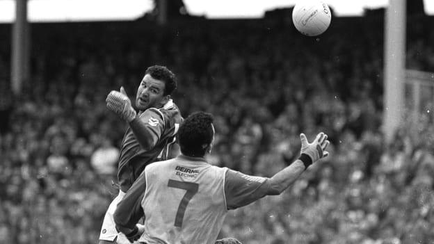 Liam MacHale, Mayo, and Mattie Reilly, Roscommon, during the drawn 1991 Connacht Final at MacHale Park, Castlebar.