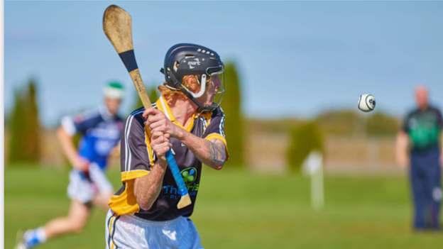 Jonny Lajeunesse in action for the Ottawa Gaels hurlers.