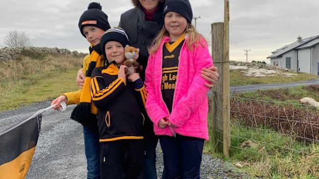 Gráinne McElwain pictured with her children, left to right, Ferdia, Eoghan, and Éabha.