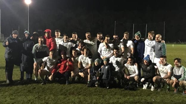 O'Loughlin Gaels celebrate their recent county final win over Glenmore. 