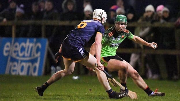 Eoin Gaughan, IT Carlow, and Conor Murphy, DCU, in Electric Ireland Fitzgibbon Cup action.