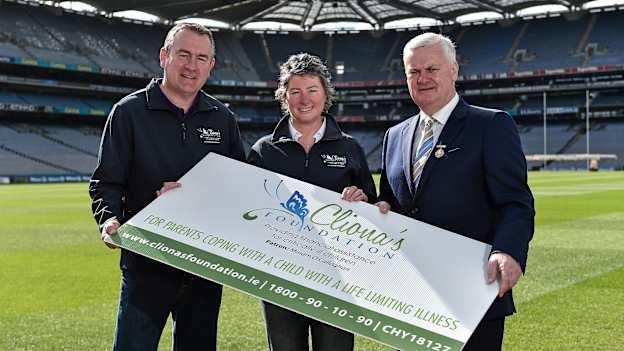 GAA President Aogan O Fearghail pictured with Brendan and Terry Ring.