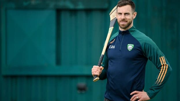 Neil McManus stands for a portrait during an Ireland Hurling Shinty squad portrait session at DCU Sports Grounds in Dublin. Photo by Seb Daly/Sportsfile.