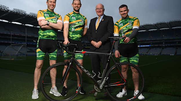 Dave Power, GAA Premium Ticket, Kevin Sexton, GAA Ticket Office, and Paul O'Donovan, Camogie Association pictured with Uachtarán Chumann Lúthchleas Gael John Horan.