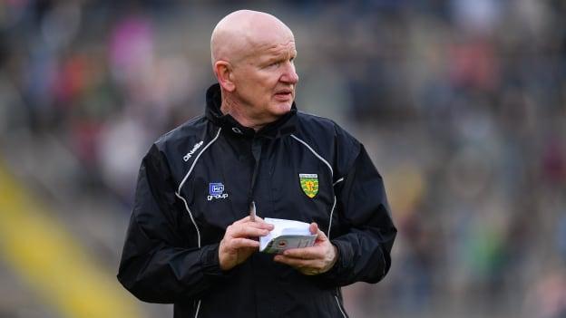Donegal manager Declan Bonner watching the Ulster SFC Semi-Final against Tyrone.