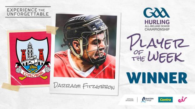 Darragh Fitzgibbon voted GAA.ie Hurler of the Week
