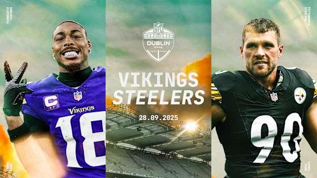 The Vikings and Steelers will clash at Croke Park on September 28.