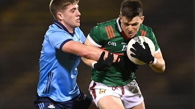 Fergal Boland of Mayo in action against Greg McEneaney of Dublin during the Allianz Football League Division 1 match between Mayo and Dublin at Hastings Insurance MacHale Park in Castlebar, Mayo. Photo by Stephen McCarthy/Sportsfile