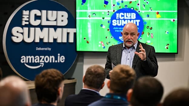 Speaking during the GAA, LGFA and Camogie Association’s official launch of the inaugural Club Summit, delivered by Amazon.ie, is GAA Planning and Training Committee Chairperson David Denieffe, at Croke Park in Dublin. Photo by Sam Barnes/Sportsfile